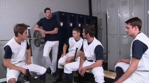 JizzOrgy - Athletic american blond haired rushes plowing hard
