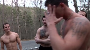 Jizz Orgy - Muscle and tattooed jock rough orgy