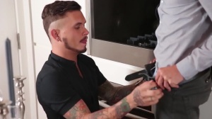 Str8togay.com: Inked twink boy craving blowjob