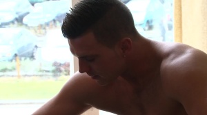 MenofUK: Blowjob in tandem with muscled british hunk