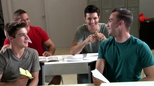 JizzOrgy: Muscled Jarred King sucking dick gangbang