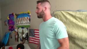 DickDorm - Inked Blaze Levine bareback doggy masturbation