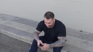 Str8Chaser: Tattooed Steven Swoll rough throat fuck handjob