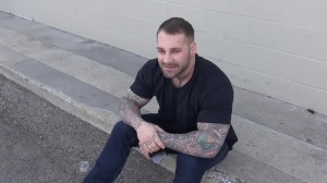 Str8Chaser: Tattooed Steven Swoll rough throat fuck handjob