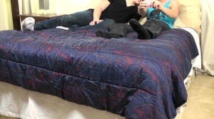 BoysFirstTime: Hunter Van Heise cum on face in the bed