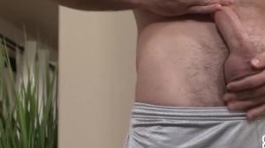 SeanCody - Hairy Sebastien cumshot wearing shorts