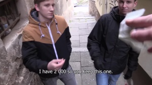 Czech Hunter - Very slim Czech guy amateur have sex for cash