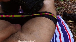 Czech Hunter: First time Czech guy handjob outdoors