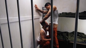 Bromo: Shawn Assmore receiving facial in the prison