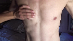 LatinLeche.com - Super cute playing with uncut cock stud