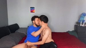 Reality Dudes - Couple Bryan Rebel handjob in the bed