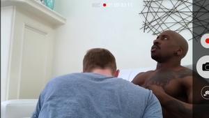 NoirMale - Shaved inked american 18 yr old blowjob cum