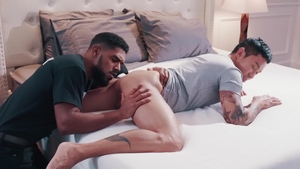 NoirMale - Ebony Travis Yukarin among XL masturbating