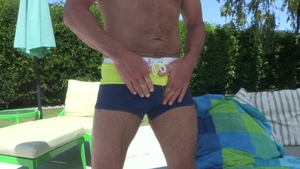 MenOver30.com - Caucasian receiving facial cum loads outdoors