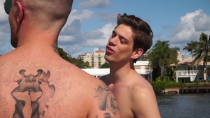 FalconStudios: Latino in swimsuit masturbation outdoors