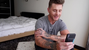 FalconStudios: Josh Moore shows uncut cock