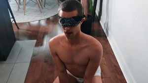 BROMO: Piercing american twink gets blindfolded