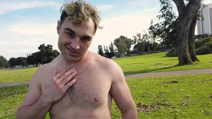 NextDoorBuddies: Athletic caucasian blond jerking big dick