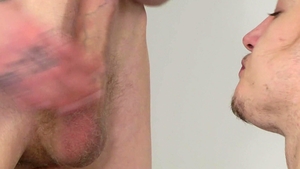 BlakeMason.com: Casper jerking uncut dick in the bed
