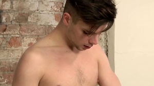 BlakeMason.com - Stroking in the bed amongst trimmed twink boy