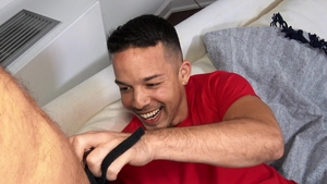 Str8 Chaser: Pierced inked latin straight guy handjob indoors