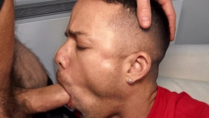 Str8 Chaser: Pierced inked latin straight guy handjob indoors