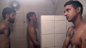 LatinLeche: Gael gangbang in the shower