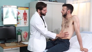 FamilyCreep: Piercing wearing uniform jerking big dick