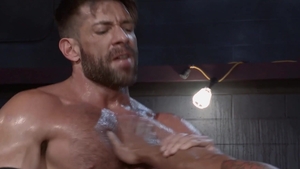 Raging Stallion: Caged and muscled latino bodybuilder