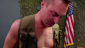 Activeduty: Bareback nailing together with tattooed gay