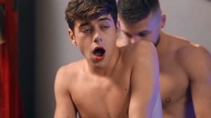 DrillMyHole - Joey Mills with Devy tongue kissing indoors