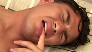 OTB Boyz - Loud sex skinny latin in shorts in the bed