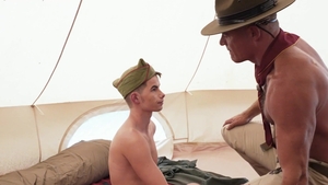 ScoutBoys: Muscled and hairy Scout Maxwell in uniform rimming