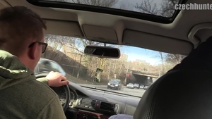 Czech Hunter: Masturbating in a Car: A Dare?