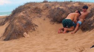 Blond-haired Surfers Brave Beachside Banging